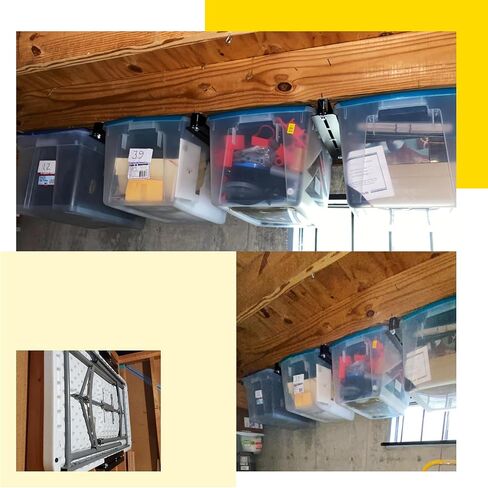 4 Packs Lumber Storage Rack, Lumber Rack Wall Mount, Heavy Duty Wood Storage Racks, 720 LB Sturdy Garage Wood Organizer with 2 Short Bars for Change, Orange Lumber Metal Racks in Saudi Arabia