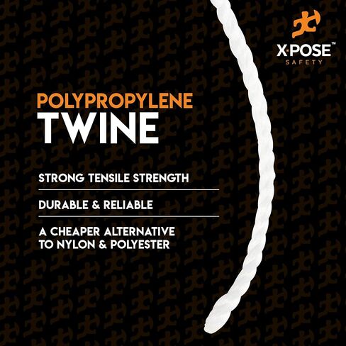 Parcel Twine - Polyester Cord Twine String 225' - Extra Strong Thick White String Spool - Ties Easily and Securely- Packaging Rope, Lacing Cord, Braided Line for Craft Supplies and Packing in Kuwait