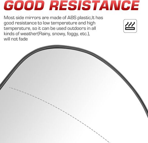 Passenger Right Side View Heated Mirror Glass Replacement for 2014-2019 Jeep Cherokee, 2017-2021 Jeep Compass, Replace 68228918AA 68228912AA 68228910AA in Kuwait