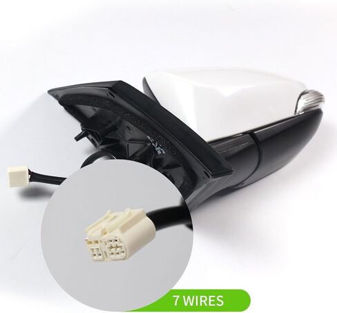 Side Mirror Car Door Mirror Fits for Toyota COROLLA 2014-2018 Right Passenger Side | Power Adjustable Glass | Heated Glass | Paint to Match |Replace Partslink TO1321295 | WHITE (RH) in Saudi Arabia