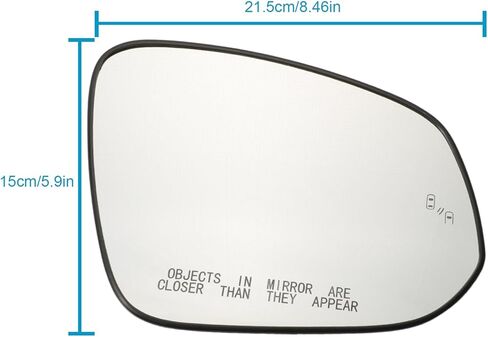 زجاج مرآة جانبية للركاب مناسب لـ Rav4 2016-2023 Tacoma 2016-2021، مرآة رؤية ساخنة يمينًا مع كشف البقع العمياء in Kuwait