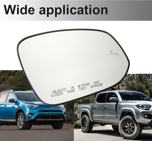 زجاج مرآة جانبية للركاب مناسب لـ Rav4 2016-2023 Tacoma 2016-2021، مرآة رؤية ساخنة يمينًا مع كشف البقع العمياء in Kuwait