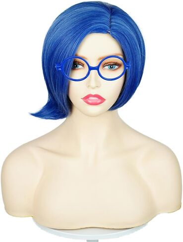 شعر مستعار نسائي قصير أخضر ساطع، زي لحفلات الهالوين (أخضر) in Kuwait