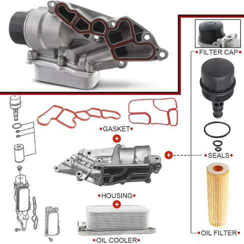A-Premium مجموعة مبيت مرشح التدفق العالي استبدال لمرسيدس بنز W203 W219 C230 C350 CL550 CLS550 E550 ML350 R350 SLK280 2003-2015 in Saudi Arabia