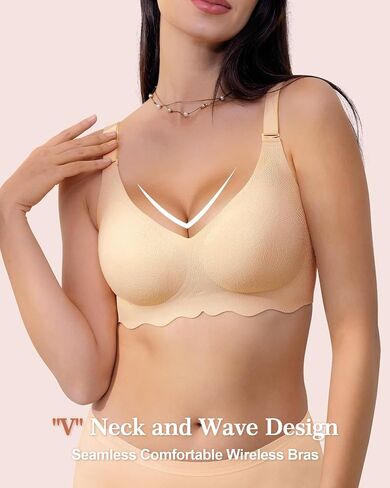 Seamless Lace Jacquard Bra Wireless Soft Full Coverage Comfortable Bras for Women in Saudi Arabia