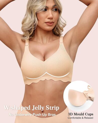 Seamless Lace Jacquard Bra Wireless Soft Full Coverage Comfortable Bras for Women in Saudi Arabia
