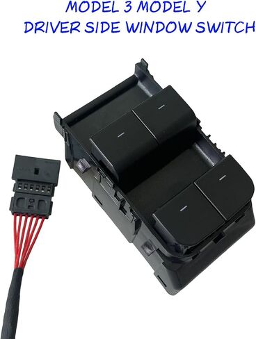 Model 3 Model y Window Switch, Driver Side Master Window Switch,Window Button Replacement Compatible with Tesla Model 3 and Model y, Replace for 1081037-01-C, 1081037-02-G (Glossy Black 1081037-01-C) in Kuwait