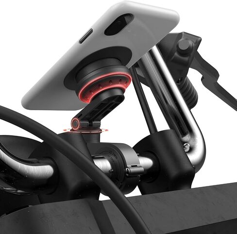 Bike Phone Mount,Motorcycle Phone Holder with Universal Adapter,Out Front Bicycle Handlebar Mount for Mountain Road EBike,Scooter,Moto,MTB,Quick Release Attach/Detach-Black【Series C - 1st Gen】 in Kuwait