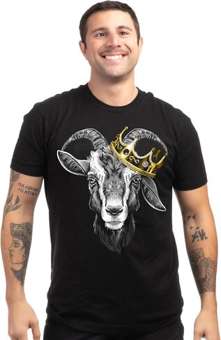 G.O.A.T. | Greatest of All Time Champion Tee Shirt, Goat Fantasy Sports Champ Joke Humor T-Shirt for Men Women in Saudi Arabia