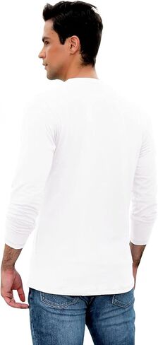 Sailwind Mens Henley Long Sleeve T-Shirt Cotton Casual Shirt in Saudi Arabia