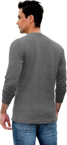 Sailwind Mens Henley Long Sleeve T-Shirt Cotton Casual Shirt in Saudi Arabia