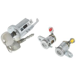 Ignition Lock Cylinder W/Keys - Car Ignition Switch Cylinder Lock Assembly - for Isuzu NPR NQR NPR-HD NRR 2007-2011 Metal Silver Tone - Door Lock Cylinder 1 Set