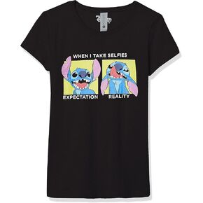 Disney Girl's Stitch Selfie T-Shirt