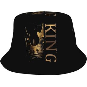 King Bucket Hat Mens Fisherman Hat King Sun Hats Cool Caps for Women Men Outdoor