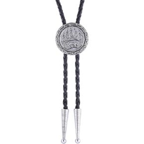Bolo Tie for Men Women Rodeo Cowboy Leather Necktie Native American Western Tie Bola Tie Women