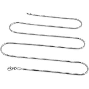 VY JEWELRY ITALIAN SNAKE – Italian 925 Sterling Silver Necklace for Men and Women – Length 18" to 30"