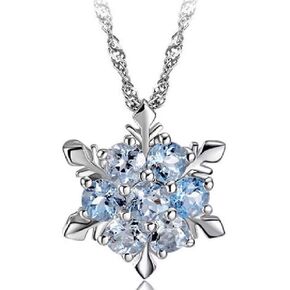 Stockton Women Necklace Creative Hexagonal Snowflake Shape Crystal Necklace Pendant Women Clavicle Chain Jewelry Accessories