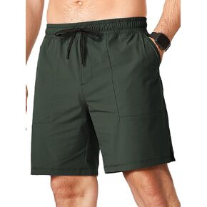 JMIERR Men's Shorts Running Athletic Shorts Waterproof Quick Dry 7" Gym Workout Breathable Shorts in Kuwait