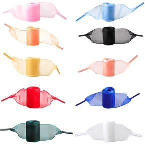 10 Pairs Shoe Laces, Silk Satin Shoe Laces for Sneakers Flat Snow Yarn Ribbon Laces Colorful Ribbon Shoe Laces Women for Women Men Athletic Shoes Running Shoes Sneakers Boot