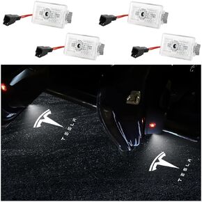 Puddle Lights Compatible with Tesla Model Y/3/S/X Accessories, Ultra-Bright Welcome Light, Door Projector Lights