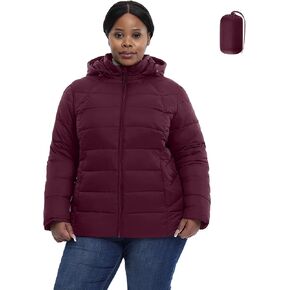 Plus Size Women's Packable Puffer Jacket 1X-6X Water-Resistant Lightweight Winter Coat(Exclusively for Plus Size) in Kuwait