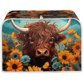 Cute Alpaca Toaster Oven Covers Polyester Toaster Cover for Two Slice Toaster and Dust & Fingerprint Protection