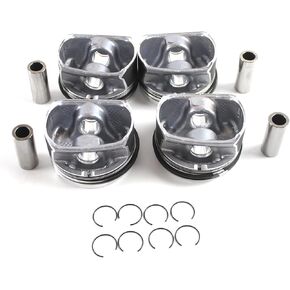4PCS Piston & Ring Set 11257589348 Piston Ring Kit 77 mm Bore Compatible with MINI R55 R56 R57 R58 Cooper Countryman Paceman 2006-2016 N12 N16