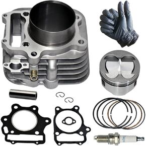 Tupo 80mm Big Bore Liquid-Cooled Cylinder Piston Ring Gasket Top End Rebuild Kit Compatible with Honda Sportrax 300 EX Fourtrax 300EX TRX300 TRX300EX 1998-2008 Race-Model (Not For Rack-Model ATVs)