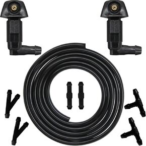 Windshield Washer Nozzle Kit Aftermarket Replacement Accessory Fit for 06-11Honda Civic, 05-10 Odyssey, 03-07 Accord,03-11 Element, OEM #: 76810-SDA-A11.