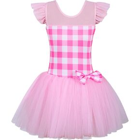 BAOHULU Ballet Leotards for Girls Toddler Dance Outfit Tutu Skirt Activewear B315_BlackOrange_L in Kuwait
