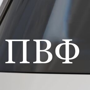 Sorority Shop Pi Beta Phi Car Decal Sticker- Greek Letters Design, Officially Licensed Pi Beta Phi Sorority Window Sticker