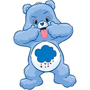SSND Grumpy Bear Funny Face- Vinyl Decal Sticker - 5.5 inch