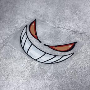 Devil Evil Face Teeth Stickers Car Styling Vinyl Applique for Truck ATV Vans Motor Fuel Tank Body Window Decoration Decals (24x16cm)