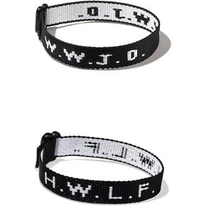 Pingyongchang 2Pcs WWJD HWLF Matching Bracelet What Would Jesus Do He Would Love First Handmade Braided Bracelets for Women Men Inspirational Religious Christian Jewelry Gift