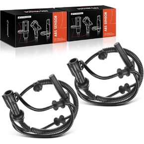A-Premium ABS Wheel Speed Sensor Compatible with Ford & Lincoln Models - For F-150 2005-2008, Mark LT 2006-2008, RWD - Front Driver and Passenger Side, (2-PC Set), Replace# 5L3Z2C204AA, 5L3Z2C204AB