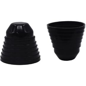 Set of 2 Universal Car Headlight Dust Covers - 3.9" High, Silicone Waterproof Seal, Fits 70-100mm Bulbs, Threaded Fastening, Black