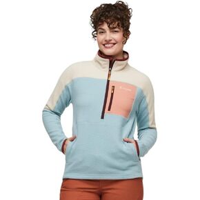 Cotopaxi Women's Abrazo Half-Zip Fleece Jacket, Cream/Sea Spray