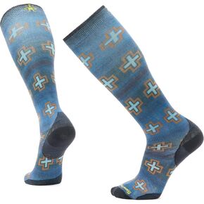 Smartwool Men's Ski Zero Cushion Paths Crossed Print Over The Calf Socks