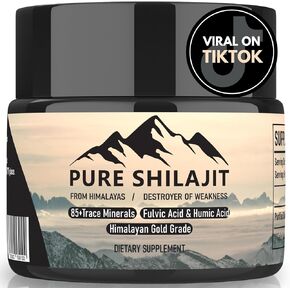 Himalayan Resin for Men and Women, Organic Natural Supplement with 85+ Trace Minerals + Humic Acid, High Potency Providing Energy, Strength & Immunity (30g New)