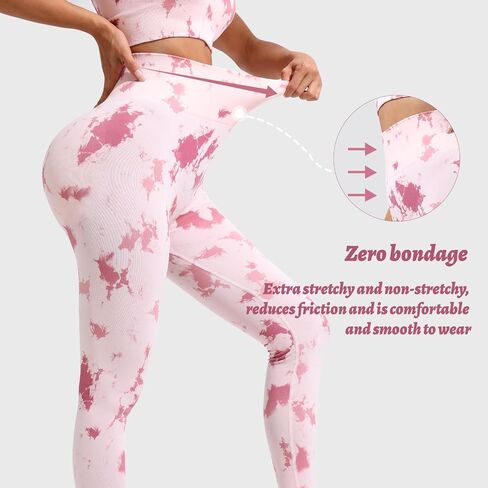 Workout Leggings for Women-Seamless Butt Scrunch High Waist Print Gym Yoga Pants in Saudi Arabia