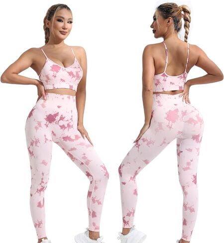 Workout Leggings for Women-Seamless Butt Scrunch High Waist Print Gym Yoga Pants in Saudi Arabia