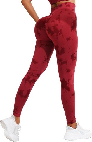 Workout Leggings for Women-Seamless Butt Scrunch High Waist Print Gym Yoga Pants in Saudi Arabia