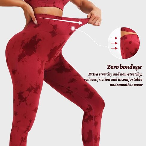 Workout Leggings for Women-Seamless Butt Scrunch High Waist Print Gym Yoga Pants in Saudi Arabia