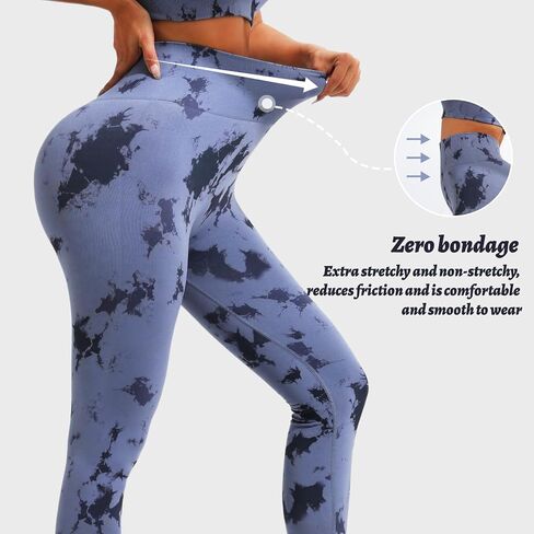 Workout Leggings for Women-Seamless Butt Scrunch High Waist Print Gym Yoga Pants in Saudi Arabia