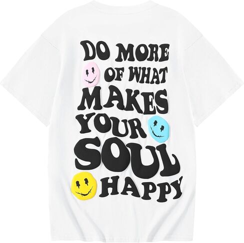 Girl's Letter Print Graphic T Shirts Short Sleeve Cute Shirts Oversized Loose Tee Summer Tops in Kuwait