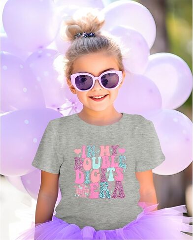 in My Double Digits Era Birthday Girl Shirt 10 Year Old Birthday Tshirt 10th Birthday Outfit Ten Bday Party Tee Top in Kuwait