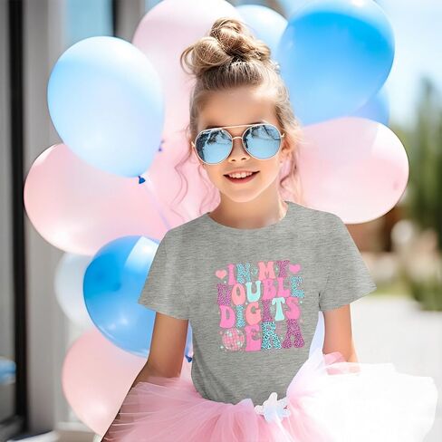 in My Double Digits Era Birthday Girl Shirt 10 Year Old Birthday Tshirt 10th Birthday Outfit Ten Bday Party Tee Top in Kuwait