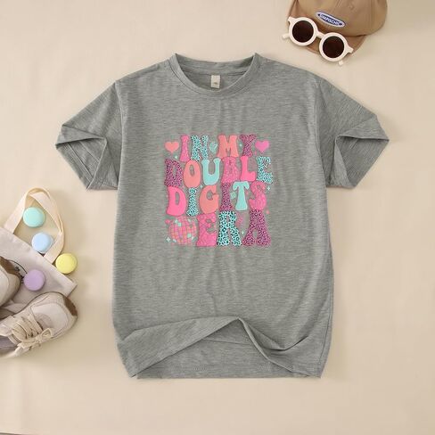 in My Double Digits Era Birthday Girl Shirt 10 Year Old Birthday Tshirt 10th Birthday Outfit Ten Bday Party Tee Top in Kuwait