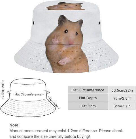 Peace Hamster Meme Bucket Hat for Women Men Packable Sun Cap Fisherman Hat Travel Outdoor Beach Caps in Saudi Arabia
