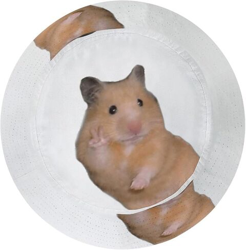 Peace Hamster Meme Bucket Hat for Women Men Packable Sun Cap Fisherman Hat Travel Outdoor Beach Caps in Saudi Arabia